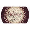 Earth Rugs Believe Printed Round Trivet 10"x10" Heat-Resistant Kitchen Accessory - 2 of 3