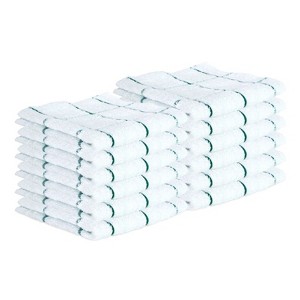 Arkwright Kitchen Dishcloths (12 Pack), Cotton, 12x12 in., Windowpane Stripes - 1 of 4