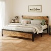 homfan Bed Frame, Size Bed Frame with Wood Headboard, Platform Bed Frame with Under Bed Storage and Metal Legs, Noise Free, No Box Spring Needed - 3 of 4