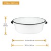 Granite Ware Enamel On Steel Dish Pan With Handles, 15-Quart Capacity, Speckled White - image 4 of 4