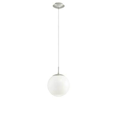 8" 1-Light Milagro Mini Pendant Chrome/White - EGLO