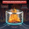20.5" Smokeless Fire Pit, Portable Stainless Steel Wood Burner with Air Switch & Ash Pan, 80% Less Smoke, Even Heat for Camping/Backyard - 4 of 4