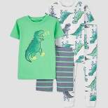 Carter's Just One You®️ Toddler Boys' 4pc Dino Snug Fit Pajama Set - Green