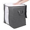 REGALWOVEN Foldable Fabric Clothes Storage Bags with Handles Gray - 4 of 4