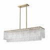 Glacier 5-Light Island Light - Textured Glass & Matte Black Steel, 42.75" Long, Dimmable - 2 of 4