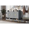 TIRAMISUBEST Gray Wood Shoe Cabinet with Doors & 11 Adjustable Shelves - Entryway Storage Organizer for Hallway, Living Room - 3 of 4