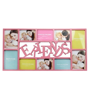 Northlight Rectangular “Friends” Wall Collage Photo Frame - 28.75” - Pink - 1 of 2