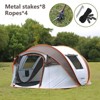 NAYSAYE Pop Up Camping Tent Portable Family Shelter for 4 to 6 Persons for Outdoor Adventures, White and Orange, 110.24"*78.74"*47.24" - 2 of 4