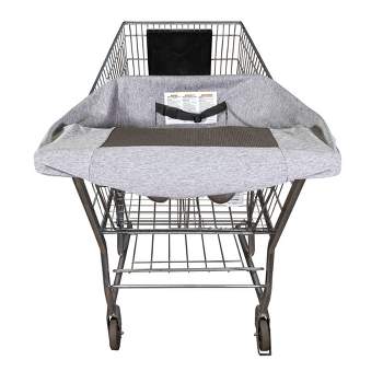 Boppy Compact Antibacterial Shopping Cart Cover - Gray Heathered