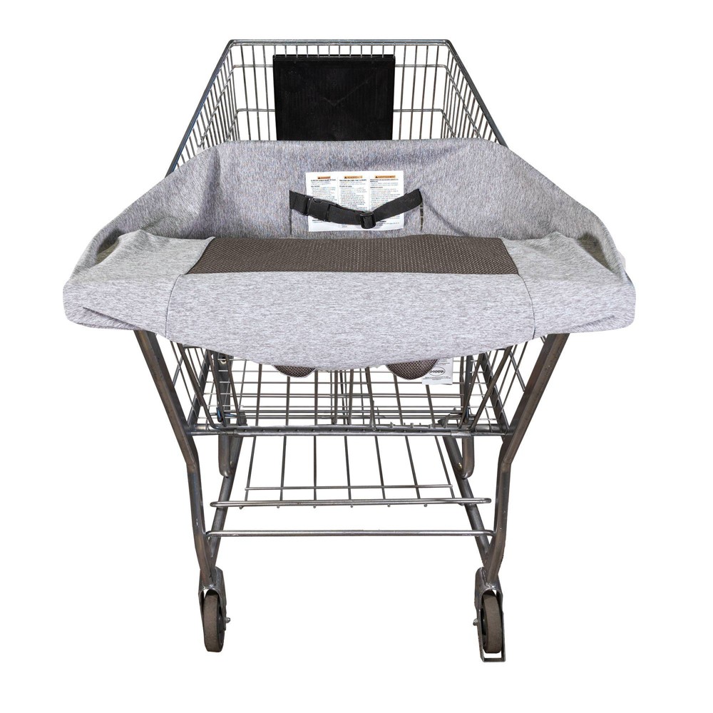Photos - Other for Child's Room Boppy Compact Antibacterial Shopping Cart Cover - Gray Heathered