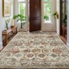 Vintage Oriental Printed Distressed Rug Washable Thin Low Pile Area Rugs for Living Room Indoor Retro Non Slip Soft Carpet for Bedroom - 4 of 4