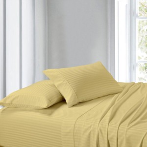 Egyptian Linens 100% Cotton Sheet Set - Striped 300 Thread Count - 1 of 4