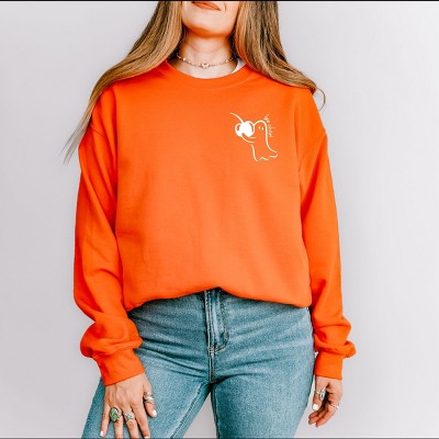 Simply Sage Market Boo Cheri Ghost Sweatshirt - 2XL - Orange