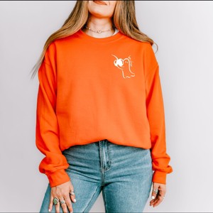Simply Sage Market Boo Cheri Ghost Sweatshirt - 2XL - Orange - 1 of 4
