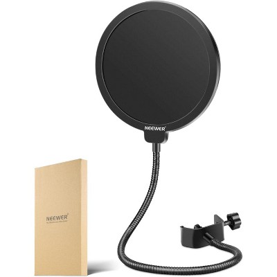 MaseiKar Professional Microphone Pop Filter Shield Compatible with Blue Yeti and Any Other Microphone, Dual Layered Wind Pop Screen