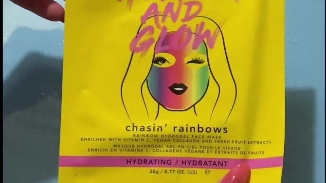 Holler and Glow Chasin Rainbows Hydrogel Face Mask - 0.77 fl oz, 2 of 14, play video