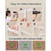 2-4 ft Adjustable Closet System - Metal Shelving Unit with 2 Rods & Shelves, 141 lb Capacity, for Wardrobe/Pantry, Cloud White - 4 of 4