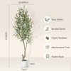 Garvee 5/6/7FT Olive Trees Artificial Indoor, Olive Tree Plants, Faux Olive Tree with Realistic Trunk, Leaves, Fruits for Home Office Decor - 4 of 4