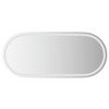 vidaXL LED Bathroom Mirror, Oval Shape, 39.4"x17.7" - Wall-Mounted, Waterproof IP65, includes USB Interface and Hooks – Ideal for Wet Environment. - 2 of 4