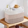 Cheer Collection Cotton Rope Storage Baskets – Set of 3 Durable Woven Bins for Laundry, Toys, Towels for Home Organizing - 3 of 4