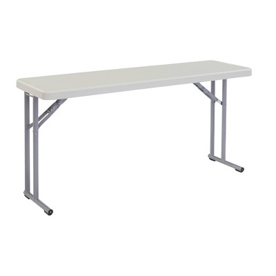 18"x60" Heavy Duty Seminar Folding Banquet Table Speckled Gray - National Public Seating