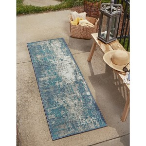 Unique Loom Outdoor Coastal Collection Area Rug - Okyanus (' " x ' "  ) - 1 of 4