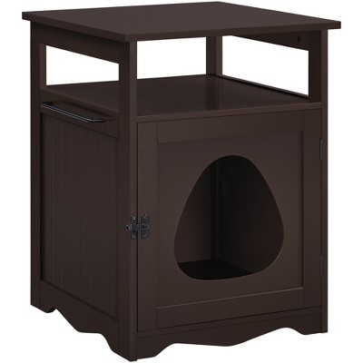 Yaheetech Decorative Cat Litter Box Enclosure - Espresso : Target