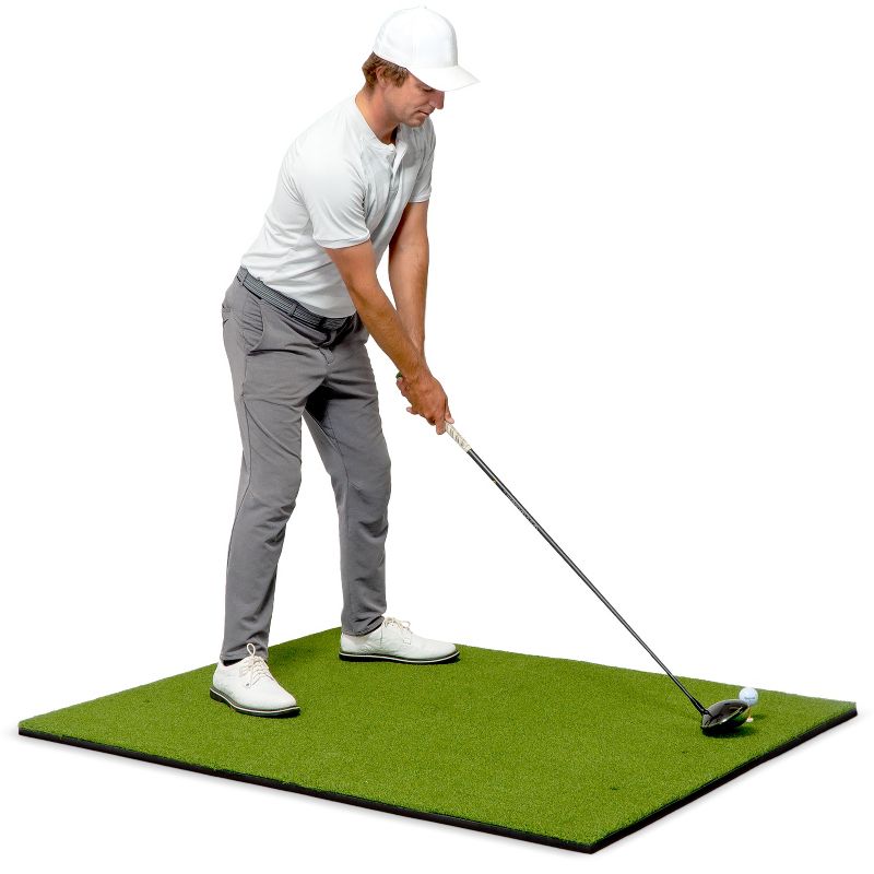 GoSports Golf Hitting Mat PRO Artificial Turf Mat for Indoor/Outdoor Practice Includes 3 Rubber Tees - 5 ft x 4 ft, 1 of 6
