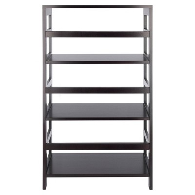 Espresso Transitional Wood 3-Tier Storage Shelf for Kids and Toys