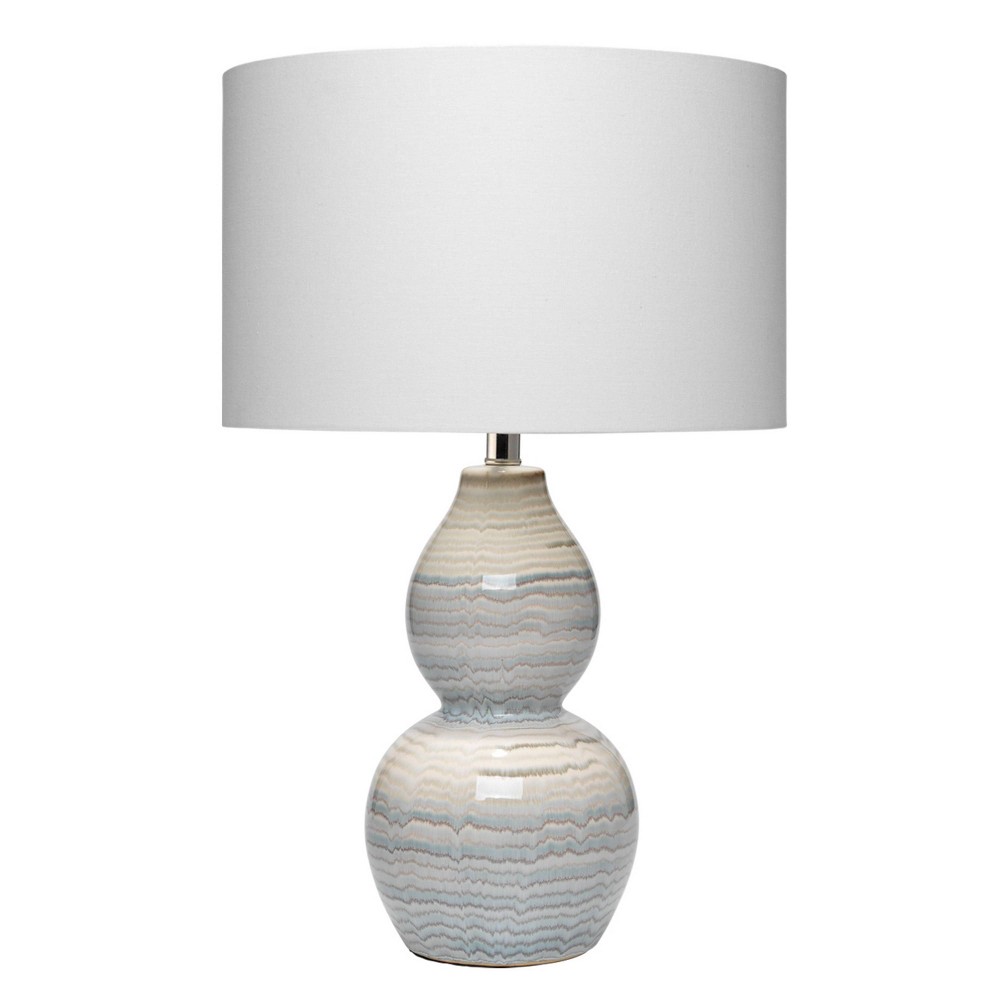 Catalina Wave Table Lamp White - Splendor Home: Ceramic Base, Linen Shade, 3-Way Switch, UL Listed -  83246449