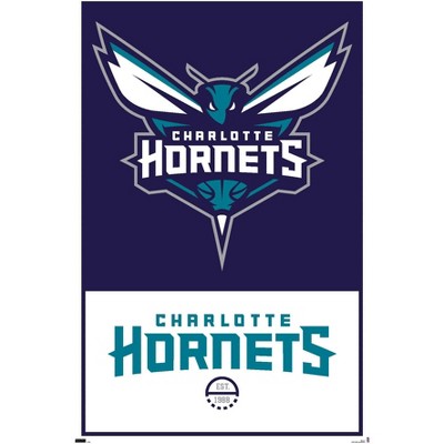 Trends International Nba Charlotte Hornets - Logo 21 Framed Wall Poster ...