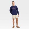 Men's USA Fleece Crewneck Sweatshirt - Goodfellow & Co™ Navy Blue - 3 of 3