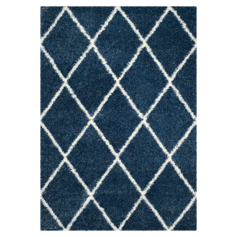 5'3inx7'6in Montreal Shag Rug Blue/Ivory - Safavieh