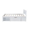 CAVINAS Twin Size Platform Bed Modern Wooden Bed Frame with Drawer and 2 Removable Double-Layer Storage Shelves for Bedroom - 4 of 4