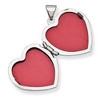 Black Bow Jewelry 15mm Heart Shaped Diamond Claddagh Locket in 14k White Gold - 2 of 4