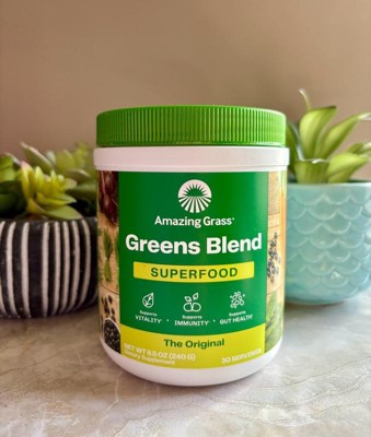 Amazing Grass Greens Blend Superfood Vegan Powder - Original - 8.5oz ...