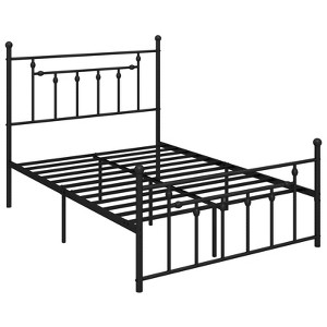 Infans Full Size Metal Bed Frame w/ Headboard Under-bed Storage Mattress Foundation - 1 of 4