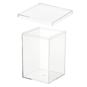 Unique Bargains Square Cube Clear Acrylic Box with Lid for Candy Tiny Jewelry Display - 1 of 4