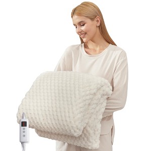 GustoWave Heated Blanket Throw - Soft Flannel Blanket with Controller, Fast Heating Machine Washable - 1 of 4