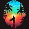Men's Design By Humans Summer Break By clingcling T-Shirt - 2 of 2