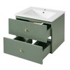 NicBex 24" Bathroom Cabinet Storage with Sink, Wall Mounted Vanity, Bathroom Vanity with 2 Spacious Drawers for Bathroom - 2 of 4