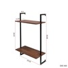 SEVOBAL Utility Storage Shelves Bookshelf Multi-Tier Wall-Mounted Shelving Unit, Space-Saving for Living Room, Brown, 46.85"*15.34"*8.07" - 4 of 4