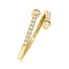 Ross-Simons 0.20 ct. t.w. Bezel-Set Diamond Bypass Ring in 10kt Yellow Gold - 2 of 4