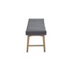 Ink+Ivy April Accent Bench Gray: Mid-Century Modern, Plywood & Wood Frame, Foam Filled, Removable Cushion, 400 lbs Capacity - 4 of 4