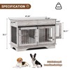 Dog Furniture Crate, 47" Large Dog Crate Furniture w/ 2 Storage Draws & Removable Divider - 4 of 4
