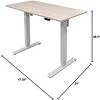 Stand Up Desk Store Programmable Electric Two-Tier Compact Standing Desk (White Frame/Birch Desktop, 48 Wide) - image 3 of 4