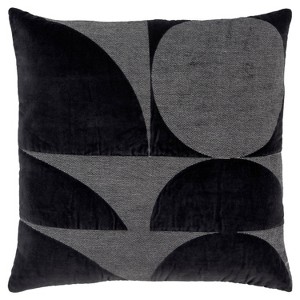 20"x20" Oversize Geometric Square Throw Pillow Cover - Rizzy Home - 1 of 4