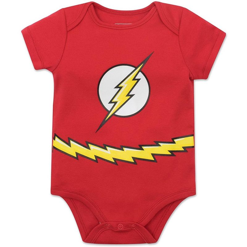 DC Comics Justice League Green Lantern The Flash Superman Baby 5 Pack Bodysuits Newborn to Infant, 3 of 10