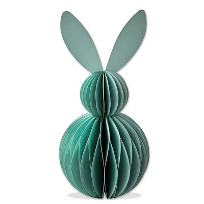 Tag Large Seafoam Bunny Paper Decor - Decorative Animal Figurine for Holiday & Everyday Use, 11.8" H x 5" L x 5" W