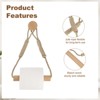 Unique Bargains 90% Cotton Jute Rope Wood Wall-mounted Toilet Paper Holder - 3 of 4
